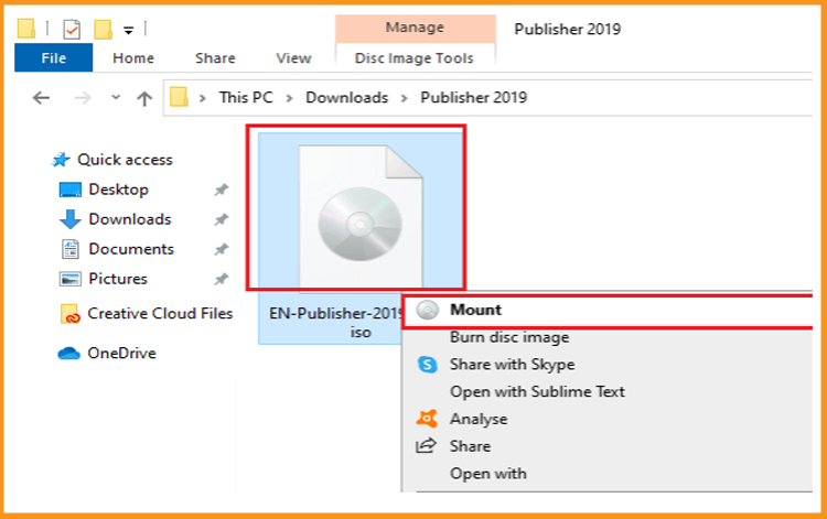 Install Publisher 2019