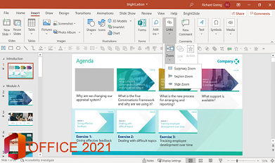 Fonction de recherche Microsoft dans PowerPoint 2021