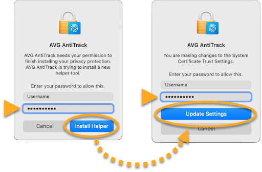 AVG AntiTrack sur macOS