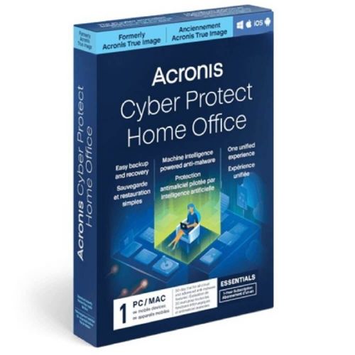 Acronis Cyber Protect Home Office Essentials 2026-2027, Runtime: 1 Year, Appareils: 5 Devices, image 