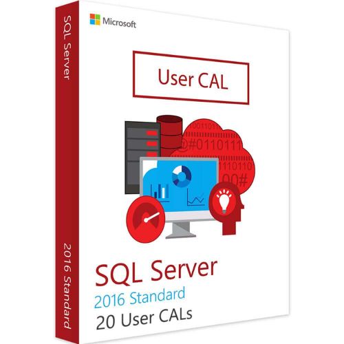 SQL Server 2016 Standard - 20 User CALs, Client Access Licenses: 20 CALs, image 